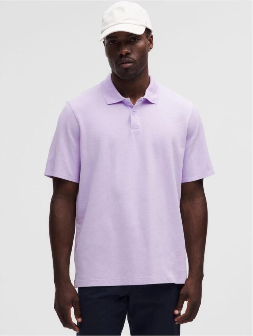 lululemon men’s cotton  pique short sleeve polo
